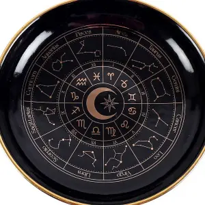 Something Different Astrology Wheel Trinket Dish Black (One Size)