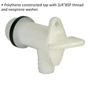 Durable Lockable Drum Tap with Neoprene Washer and 3/4" BSP Thread for Secure Liquid Dispensing