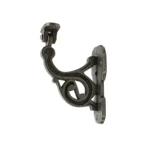 Oakcrafts - Antique Cast Iron Victorian Scroll Swivel Handrail Bracket