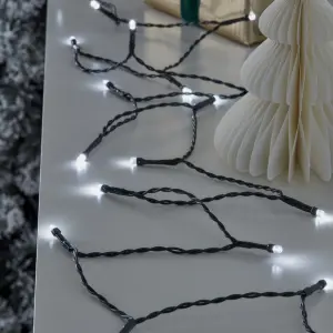 120 Ice white LED With timer function String lights with 12.2m Green cable