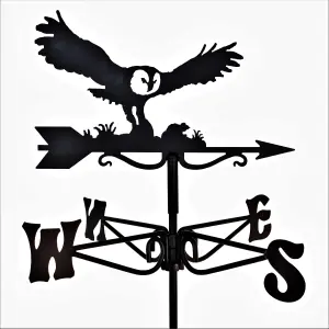 Espira 2918 Owl & Mouse Black Mini Weathervane