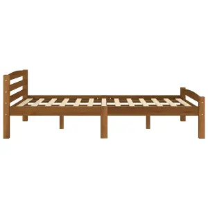 Berkfield Bed Frame Honey Brown Solid Pinewood 120x200 cm