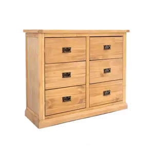 Lucca 6 Drawer Chest of Drawers Bras Drop Handle