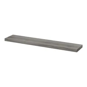 GoodHome Cusko Grey oak effect Rectangular Floating shelf (L)118cm x (D)23.5cm