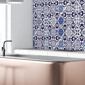 Walplus Cala Blue Mediterranean Combo Tile Stickers