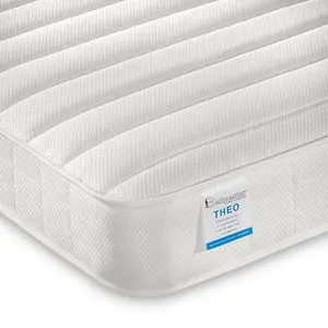 Quest White Wooden 3 Drawer Bed And Memory Foam Mattress