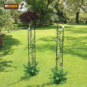 Metal Garden Arch Traditional Archway Climbing Plants Support Outdoor Trellis