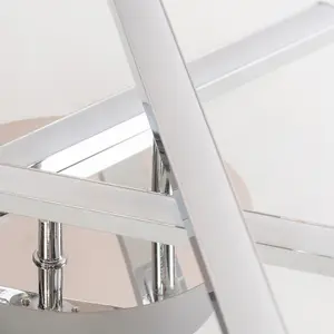 ValueLights Infinity LED Chrome 3 Way Adjustable Crossover Bathroom Ceiling Light