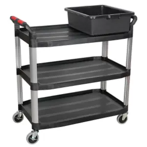 Sealey Workshop Storage Tray Strong & Durable 575 x 430 x 180mm - Black CX311