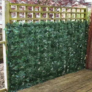 True Products Artificial Ivy Leaf Hedge Garden Fence Privacy Screening - 1m x 3m