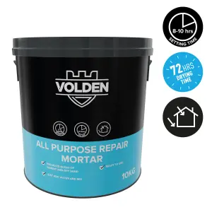 Volden Ready-mixed Repair mortar, 10kg Tub - Requires mixing before use