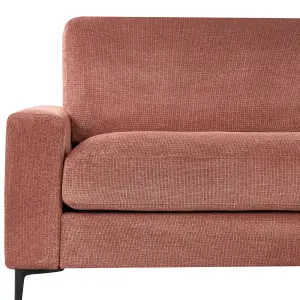 Left-Hand Corner Sofa MALOY Red 3 Seater Left Hand