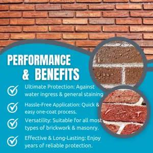 Brick Sealer and Waterproofer, (Smartseal), Water Proofer and Damp Proofer, Breathable, 10 Year Protection, 2 x 5L