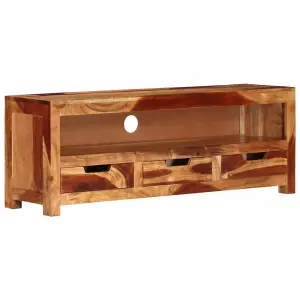 Berkfield TV Cabinet 110x30x40 cm Solid Wood Acacia