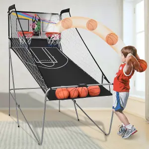 Costway Foldable Double Shot Basketball Arcade Game Basketball Challenge Game