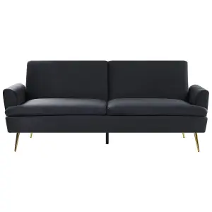 Beliani Modern Sofa Bed VETTRE Black Velvet