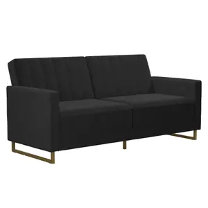 Skylar Sofa Bed in Velvet Black