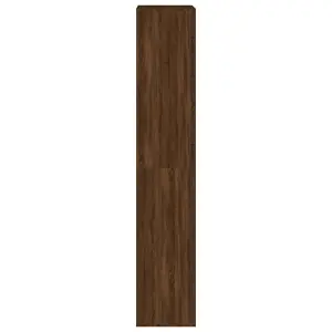 Shoe Cabinet Brown Oak 54x34x183 cm Engineered Wood