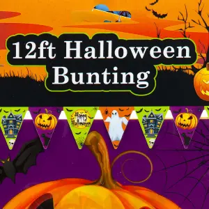 Halloween Bunting, Halloween Decorations, Spooky Party Decorations