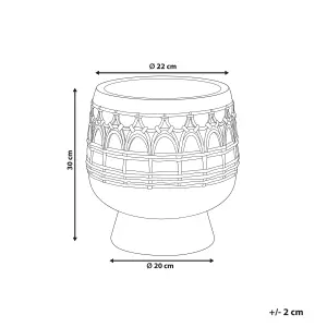 Plant Pot CICUTA Ceramic Light Brown