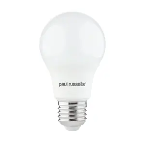 paul russells LED GLS Globe Bulb Edison Screw ES E27, 4.9W 470 Lumens, 40w Equivalent, 4000K Cool White Light