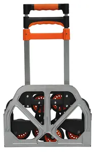 Workhorse Stair Climber Compact Folding Aluminium Sack Truck, Loop Handle, Folding Toe Plate, Solid Wheels, 60kg Capacity