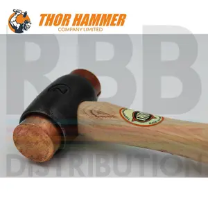 Thor Hammer Copper Hide Two Replaceable Faces wood handle Mallet Head Size A