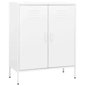 Berkfield Storage Cabinet White 80x35x101.5 cm Steel