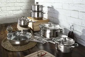 BLAUMANN Gourmet 12Pc Cookware Set Stainless Steel Non Stick Pots Pan Induction