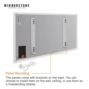 Mirrorstone 700W Classic Infrared Heating Panel With White Frame