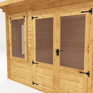 Mercia 13ft x 10ft Pent Log Cabin (19mm)