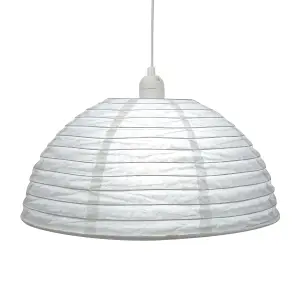 GoodHome Anbus White Pendant Light shade (D)38cm