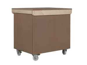 Wooden MDF Top Workbench With Lockable Cupboard (V.9) (H-90cm, D-70cm, L-90cm) with wheels