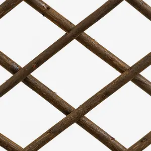 Woodside Expanding 180 x 60cm Willow Fan Wall Trellis - 2 Pack