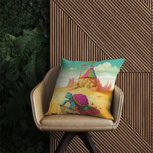 Turtle On A Beach Holiday Outdoor Cushion 60cm x 60cm