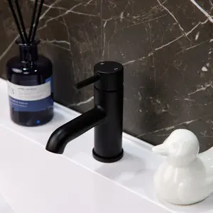 Flode Kumla Mono Basin Mixer Tap - Matt Black