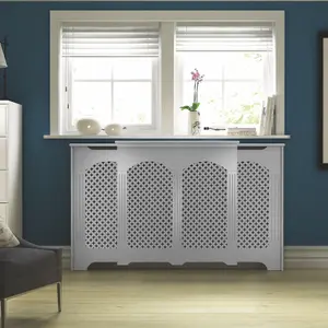 Cambridge Medium White Traditional Radiator cover 936mm(H) 2000mm(W) 220mm(D)