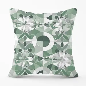 Geometric Pastel Green Outdoor Cushion 45cm x 45cm