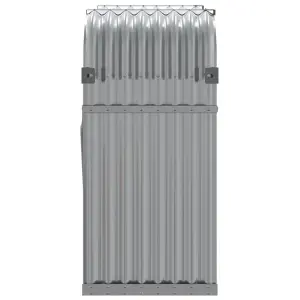 Log Holder Light Grey 120x45x100 cm Galvanised Steel