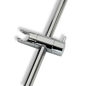 Chrome Round Shower Slide Rail Kit with Adjustable Shower Head & Hose