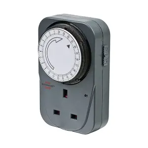 Brennenstuhl 24 hour Timer Plug - Plug In Timer Programmable Timer Socket Plug