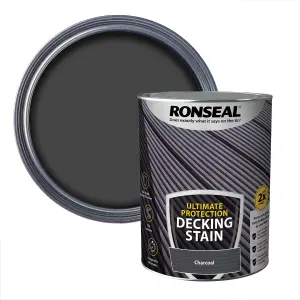 Ronseal Ultimate protection Charcoal Matt Decking Wood stain, 5L