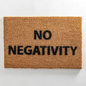 No Negativity Doormat - Regular 60x40cm