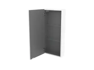 GoodHome Imandra Gloss White Single Bathroom Wall cabinet (H)90cm (W)40cm