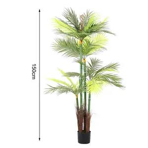 Artificial Palm Tree Fake Plant House Plant in Black Pot 150 cm