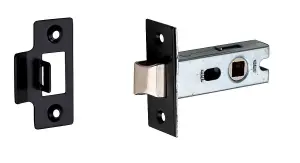 2.5" Bolt Through Tubular Latch 2.5" 64mm Body, 45mm from Edge of Door to Spindle Hole - Matt Black