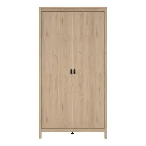 Barcelona Wardrobe with 2 Doors in Jackson Hickory Oak