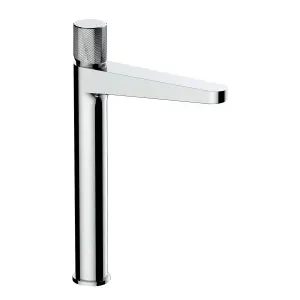 RAK Amalfi Tall Brushed Modern Basin Tap Solid Brass - Chrome