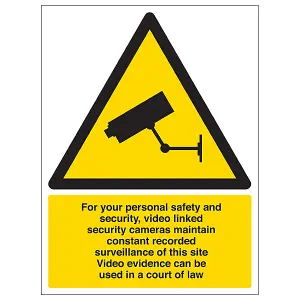 CCTV FOR YOUR SAFETY Security Sign - 1mm Rigid Plastic 150x200mm