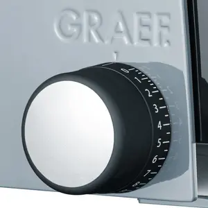 Graef Electrical Slicer for Meat, Cheese, Bread, Vegetables, Stainless Steel Blade, Energy Efficient, Child-Proof